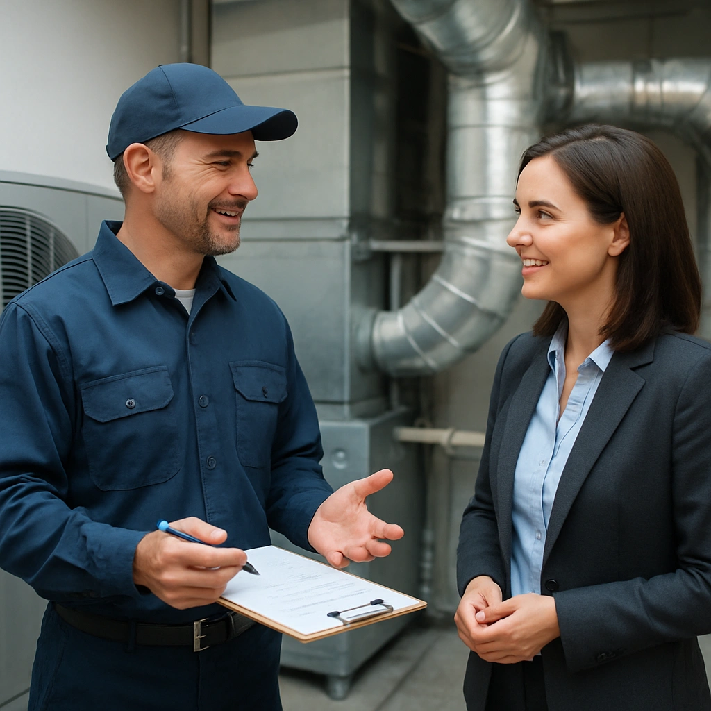 Smith Brothers Heat & Air service visit scheduled for commercial hvac