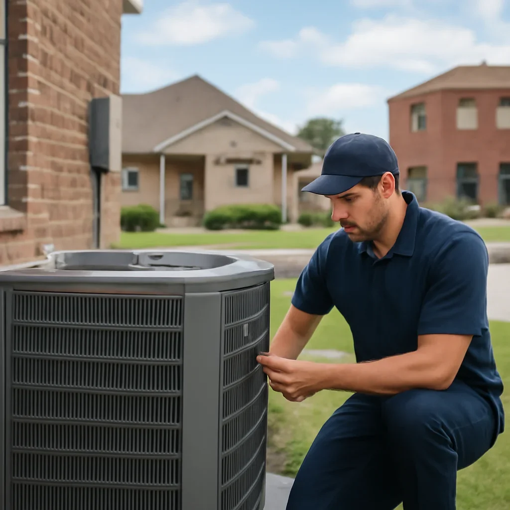 Local HVAC service context for Mustang